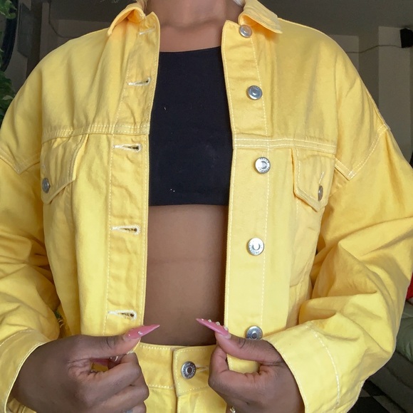 Topshop Yellow matching denim set - Picture 2 of 6